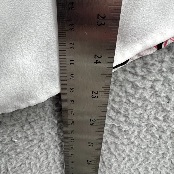 Worthington Women Top Medium White Floral Sleeveless Keyhole Back Shirt‎ - Picture 8 of 8